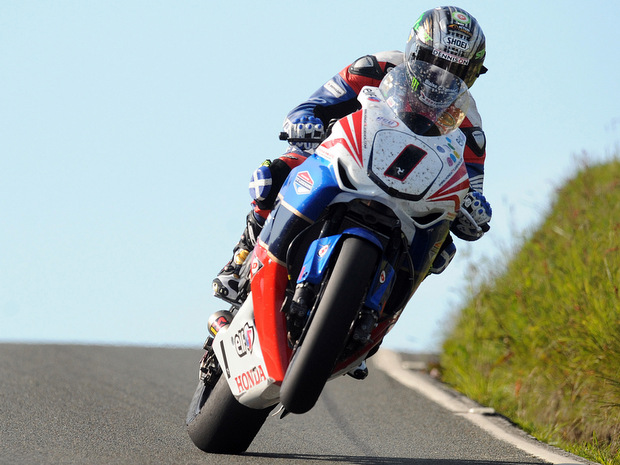 John McGuinness in action at the Isle of Man TT